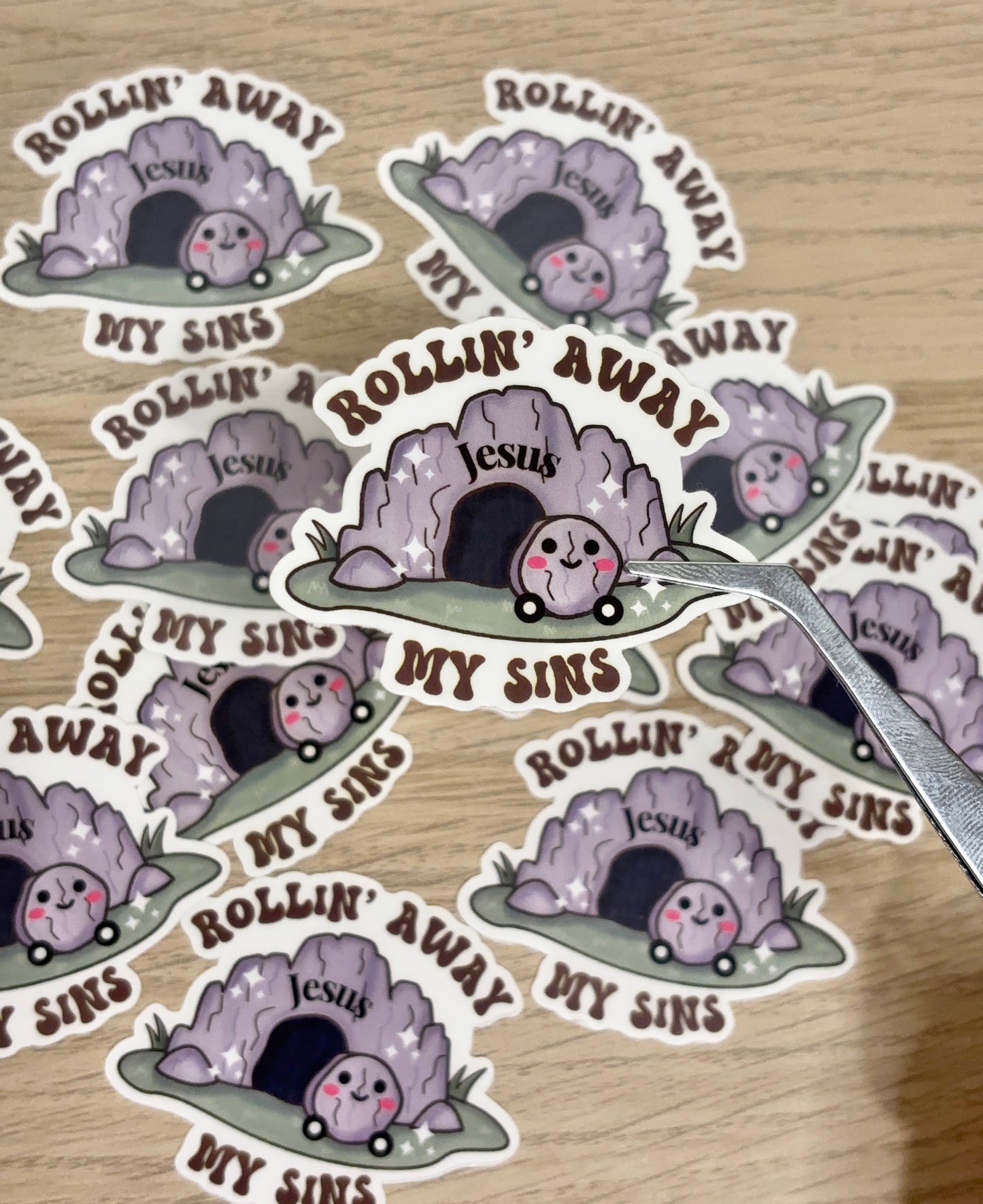 Rolling Away My Sins Sticker