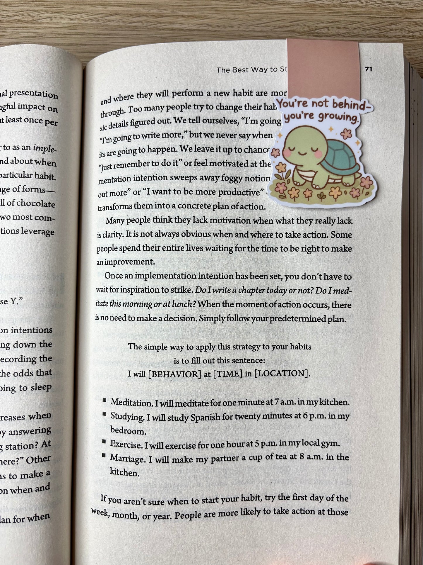 *Oopsie Version* You're not behind, you're growing magnetic bookmark