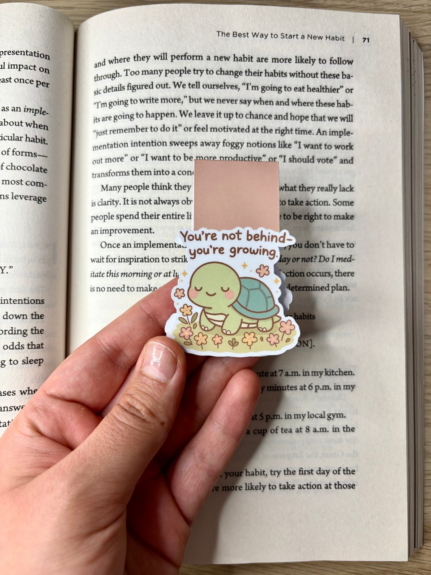 *Oopsie Version* You're not behind, you're growing magnetic bookmark