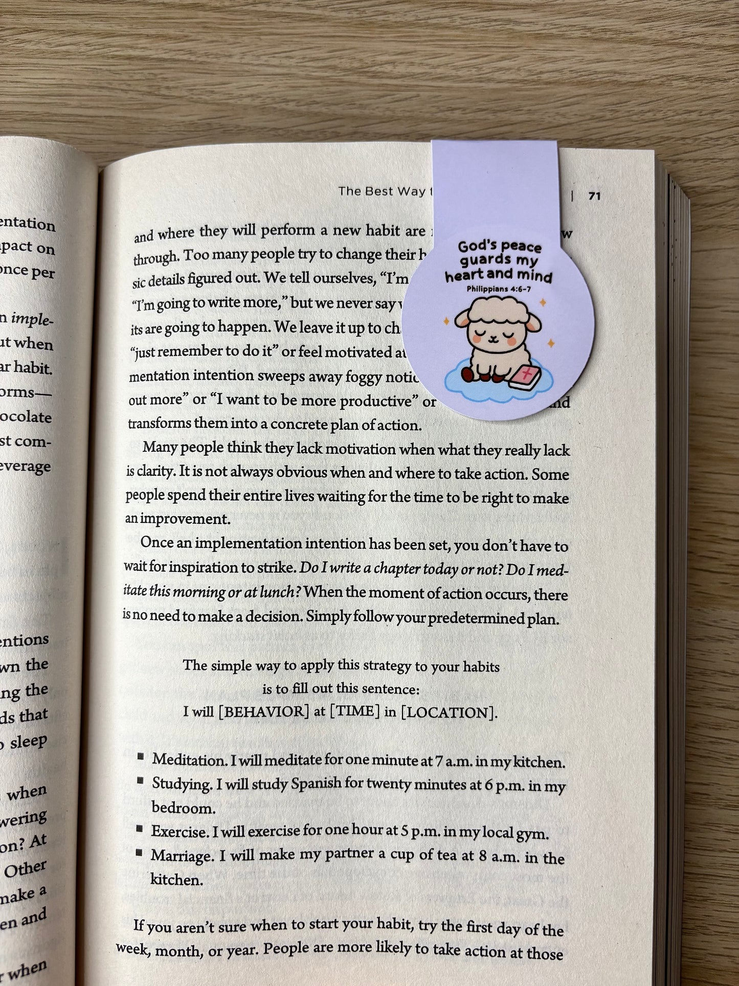 *Oopsie Version* God's peace guards my heart and mind magnetic bookmark