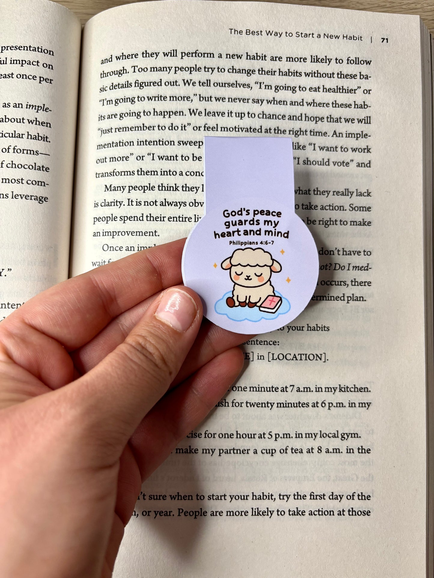 *Oopsie Version* God's peace guards my heart and mind magnetic bookmark