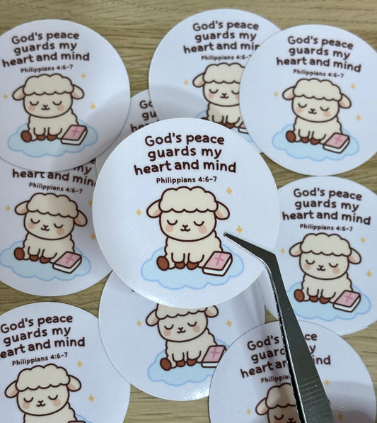 God's peace guards my heart and mind sticker